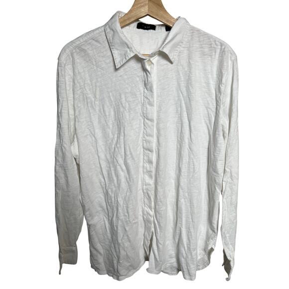 Theory Men White Button up Size XL Long Sleeve - Picture 1 of 5
